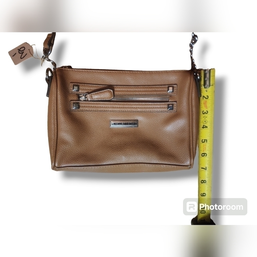 Kenneth Cole Light Brown Faux Leather Crossbody Bag - Picture 3 of 8